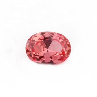 China Color Play Or Fire Shine Jewelry Oval Shape Synthetic Ruby Stone Corundum Diamond Stone for sale