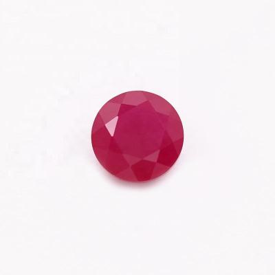 China Color Play Or Fire Shine Jewelry Round Shape Synthetic Ruby Stone Corundum Diamond Stone for sale