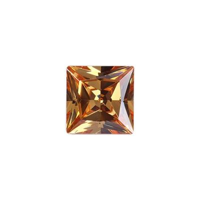 China 2020 Color Game Or Fire Champagne Zircon Princess Cut Loose Gemstone Zircon for sale