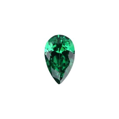 China Hot Sale 9*11mm Pear Shape Green Yellowish Green Zircon Set Or Fire Color for sale