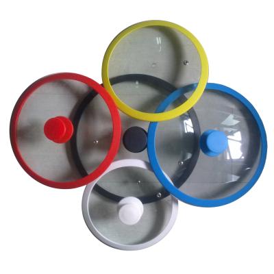 China Viable Hot Selling Universal Silicone and Glass Lid,Silicone Rim Pan Glass Pot Lid and Lid for sale