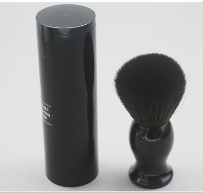 China Wholesale Private Label Shaving Brush Factory Synthetic Black Foam Shaving Brush Shaving Brush With Travel Case for sale