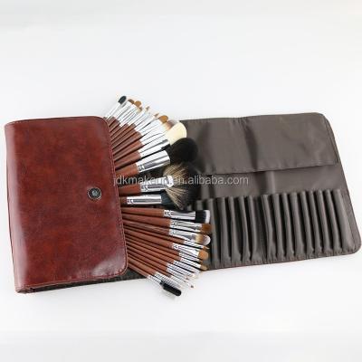 China Angular Blush JDK Gift Packing 25PCS Rosewood Handle Brush Kit Makeup for sale