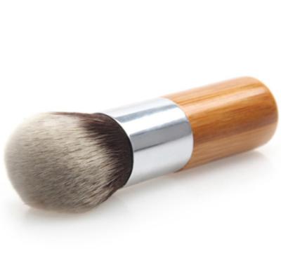 China Professional Bamboo Smudge Brush Handle Single Base Eco-Friendly Flat Dense Makeup Brushes for sale