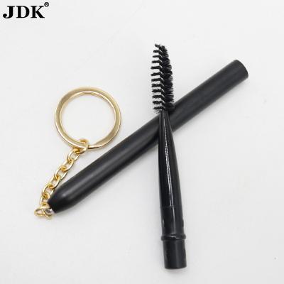 China New Design Logo JDK Black Retractable Custom Brow Lash Brush Spoolie Keyring Spooly For Retractable Lashes for sale