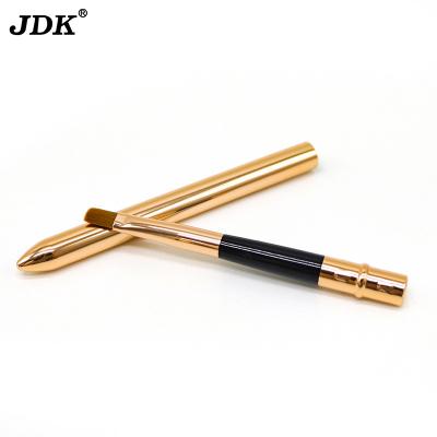 China Angular Blush Free Samples JDK Lip Makeup Sweep Mini Concealer Brush Makeup Retractable Flat Surface Metal Brush Dispenser for sale