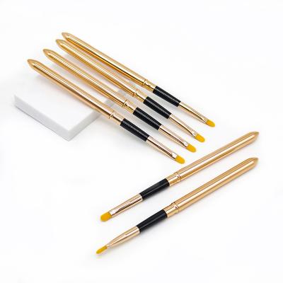 China Angular Blush China Top Factory Sells Professional Wholesale Customized Metal Gold Handle Makeup Brush Set for sale