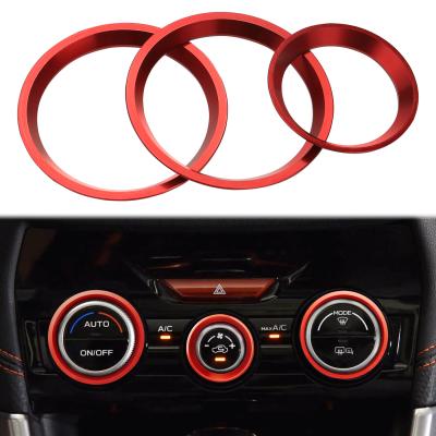 China Aluminum Alloy AC Climate Control Knob Ring Covers Accessories External Fir For Subaru Crosstrek 2019-2022 Impreza 2018-2021 2017-2022 Forester for sale