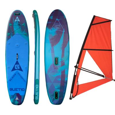 China Water Sports GUETIO Latest Design Inflatable SUP Windsurf Wind SUP ISUP Inflatable Windsurf Board for sale