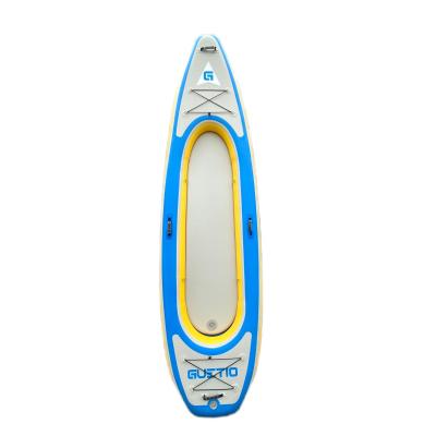 China Water Sports GUETIO Region Inflatable Kayak Factory Price PVC Portable Row Fishing Ocean 2 Person Traveling Canoe Inflatable Kayak for sale