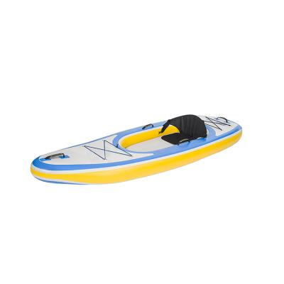 China Water Sports Area Factory Custom 305cm Single Drop Point Fishing Canoe Rowing Canoe Boat Inflatable Kayak for sale