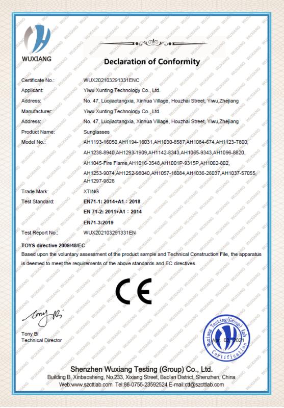 CE - Yiwu Xunting Technology Co., Ltd.