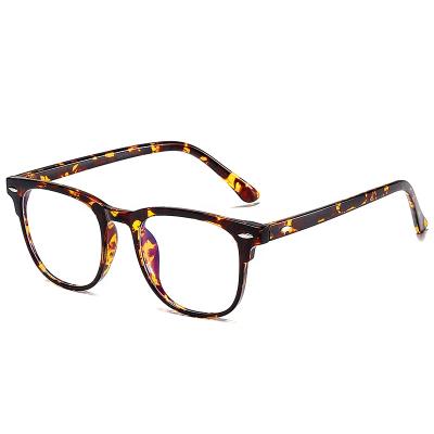 China Low Price New TR90 Glass Light Weight Anti Tortoiseshell Gaming Square Frame Blue Light Glasses and Computer Glasses TR90 for sale