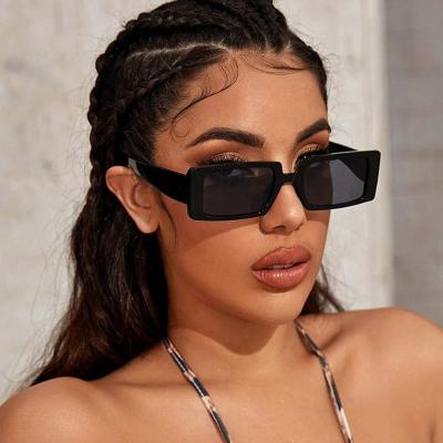 China New fashion sunglasses female square fashion square personality color personality catwalk transparent sunglasses for sale