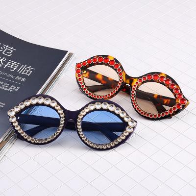 China Wholesale-River Trendy Bling Optical Diamond Sunglasses Oversized Mouth Sun Glasses Women Sun Glasses 2022 Fashion for sale