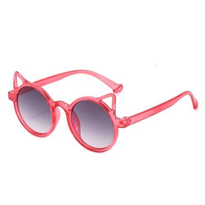 China New Fashion Children's Sunglasses Cute Color Decoration Kids Sunglasses Kitten Children Kids Sunglasses Jelly for Girl and Boy for sale