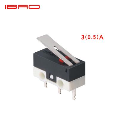 China PA IBAO CNIBAO series electric miniature snap action spdt micro switches with roller lever 3pins 3A for sale