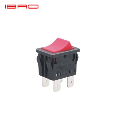 China PA IBAO CNIBAO RCK 21*15 4 Series Rocker Switch AC Electrical Bipolar KCD1-104 6A 250V for sale