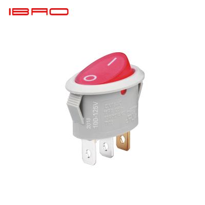 China IBAO CNIBAO RCA Series ON-OFF Oval Rocker Switch With Light On-Off UL for sale