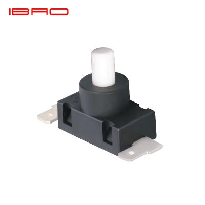 China Push PA IBAO CNIBAO PAQ Series Momentary Or Latched 2 Pin Switch For Home Appliances Locking Push Button Switch for sale