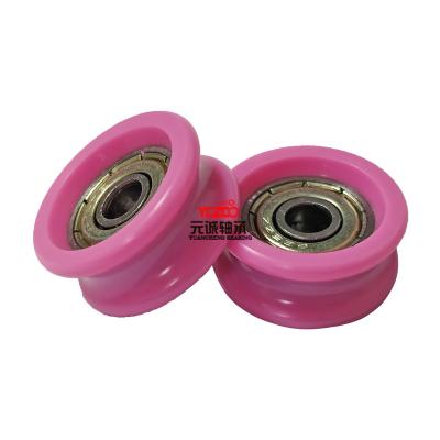 China Modern Diameter 22mm U Shape Sliding Door Roller With Inner Bearing for sale