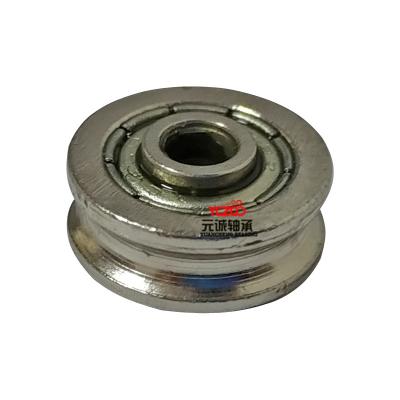 China Hotels 3x12x4.5mm Mini U Groove Ball Bearing Used For Glass Cabinet Guide Rail for sale