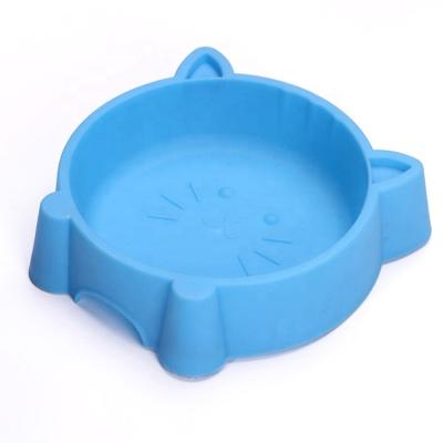 China Sustainable Non-slip Plastic Fashion Kitten Bowl Puppy Dish For Pet Food And Water Feeding for sale