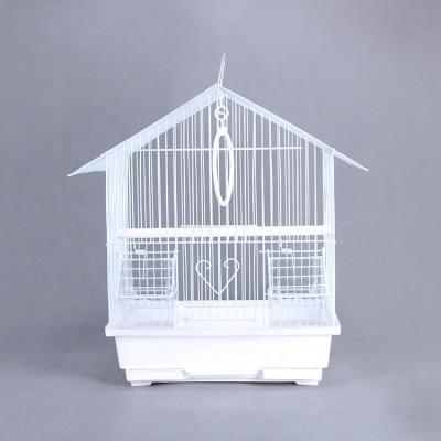 China Portable Metal Stocked Bird Cage With Handle For Vertin Canary Parrot Breeding for sale