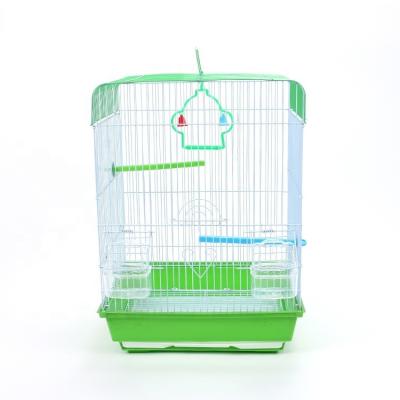 China Metal Wire Stocked Strong Hanging Bird Cage For Lark Budgerigar Parrot for sale