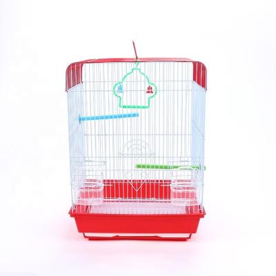 China Portable Wire Stocked Metal Mesh Bird Cage For Lark Canary Parrot for sale