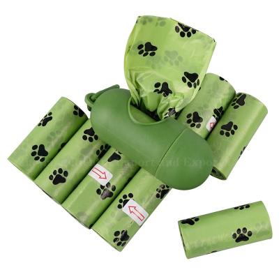 China Sustainable Custom Dog Poop Bag Thick Degradable Pet Waste Bag With Dispenser for sale