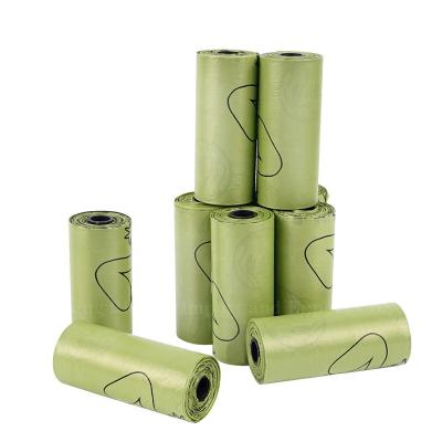 China 8 Viable Rolls in Thick Degradable Box Dog Poop Bag and Leak Proof Pet Waste Bag for sale