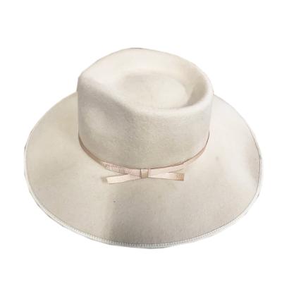 China Custom Character High Quality Wool Felt Fedora Outback Hats Wide Brim With Logo for sale