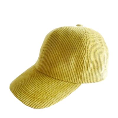 China Wholesale Price OEM 6 Panel Youth COMMON High Quality Custom Embroidery Corduroy Adjustable Hook And Buckle Baseball Cap for sale