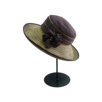 China Fashion Two Material Women's Cotton And Hemp Straw Hats For Spring And Summer Fashion for sale