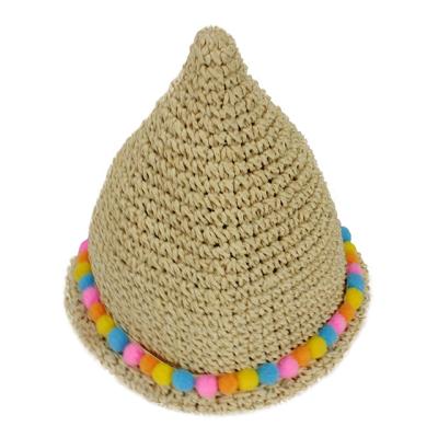 China New Image 2020 Summer Mexico Girls Sun Hat Kids Straw Hats Children's Pacifier Hats for sale