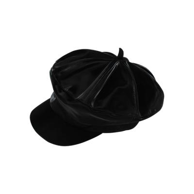 China Fashion factory direct wholesale cheap unique ladies leather school berets women for sale