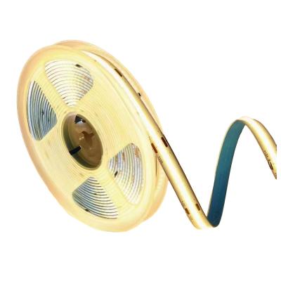 China Garden LED Strip Ribbon Light DC12V 24V 480leds 8mm IP68 15W/M High Density Flexible COB Silicone LED Strip Dotless White Warm White for sale