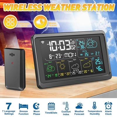 China HIMOJO wifi/ble weather station clock with five days indoor outdoor temperature and humidity Tuya APP weather station RSH-Weather01-WiFi for sale