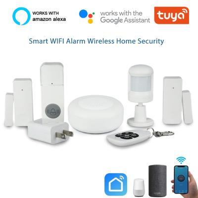 China HIMOJO Tuya Smart WiFi Home Security Alarm System Passage Und Strobe Sirene Arbeit MIT Alexa Google Home IFTTT Voice Control SK01 for sale