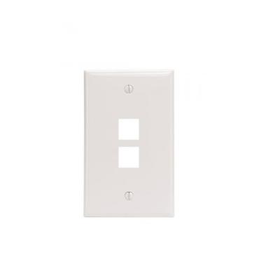 China ABS Keystone Jack And Modular Inserts 2 Port Keystone Wall Plate for sale