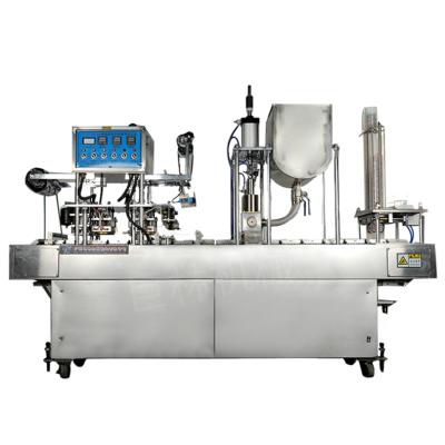 China Beverage Date Printing Machine Possible Fully Automatic Plastic Cup Filling Filling Sealing Machine for sale