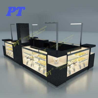 China Eco-friendly Wholesale Luxury MDF Shopping Mall Jewelry Kiosk For Sale for sale