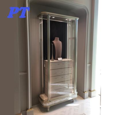 China Luxury Jewelry Window Display, Jewelry Wall Showcase, Wooden Jewelry Cabinet for sale