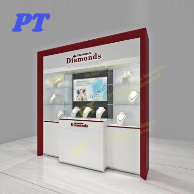 China Fancy Luxury Diamond Jewelry Wall Display Cases With Shop Wall Decorate for sale