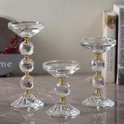 China 2022 China k9 candelabra candle holder/crystal candle holder for wedding home decor candlestick table centerpieces for sale