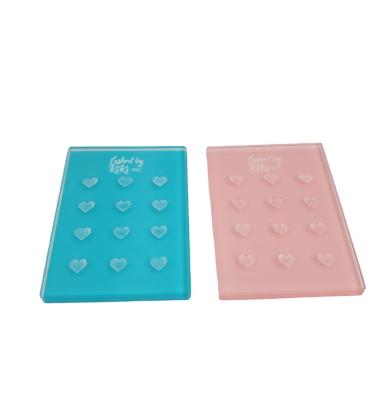 China Luxury Private Label Wick Glue Tile/Blue Eyelash Glue Holder/Pink Wick Glue Tile for sale