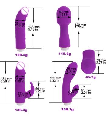 China 10 Kinds Vibration Mode Clitoral/Massage Spot Factory Package Gift Finger Vibrator Sex Toys Interchangeable Magic Wand Original Adult Remote Control Vibrator For Women for sale