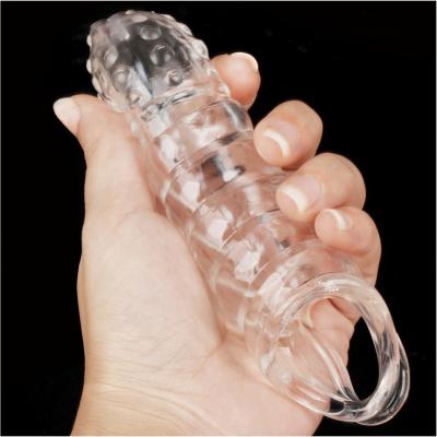 China G Spot Stimulation Delay Ejaculation Particle Reusable Condoms Silicone Cock Enlargement Supplement Condoms For Men Penis Sleeve for sale