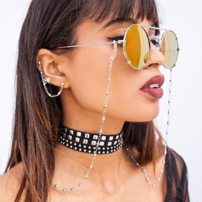 China 2020 fashion new design elegant simple gold and silver beaded eyewear chain metal eyewear chain for sale